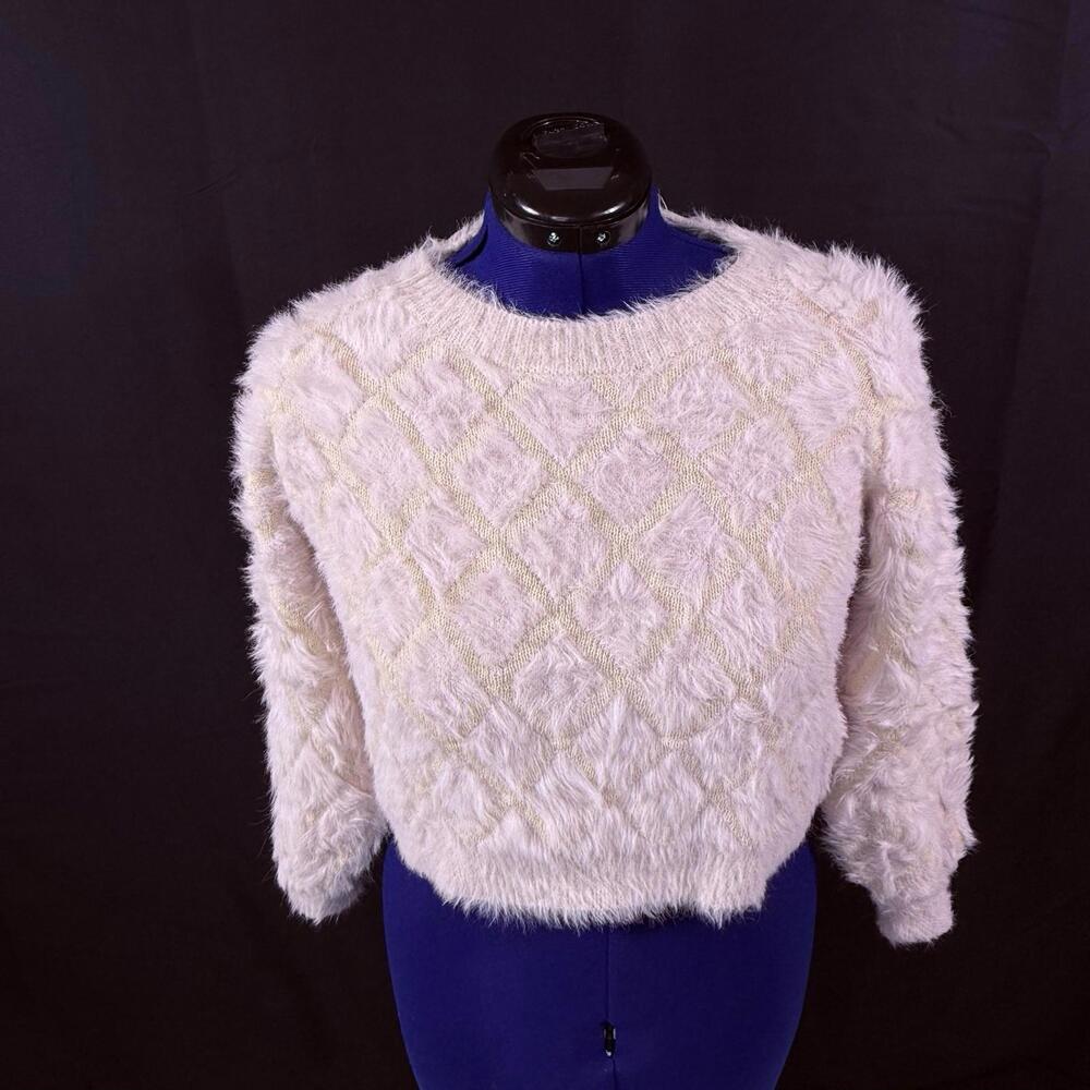 Vero Moda Baby Pink Argyle Super Soft Sweater/ Women’s Medium